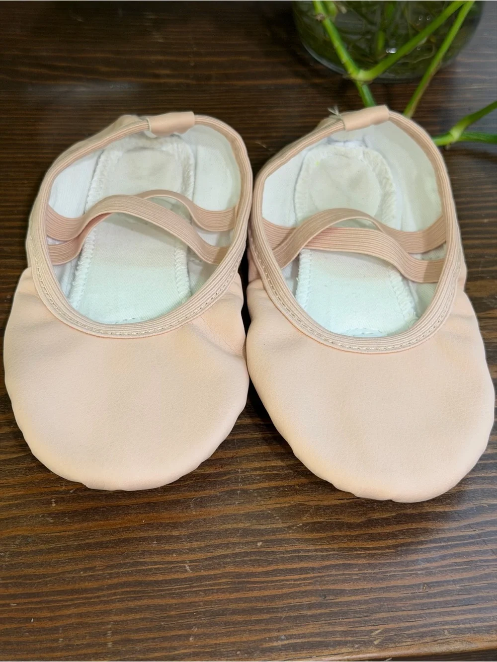 Stelle Pink Leather Split Sole Ballet Slippers Shoes Unisex Size 10M-11M